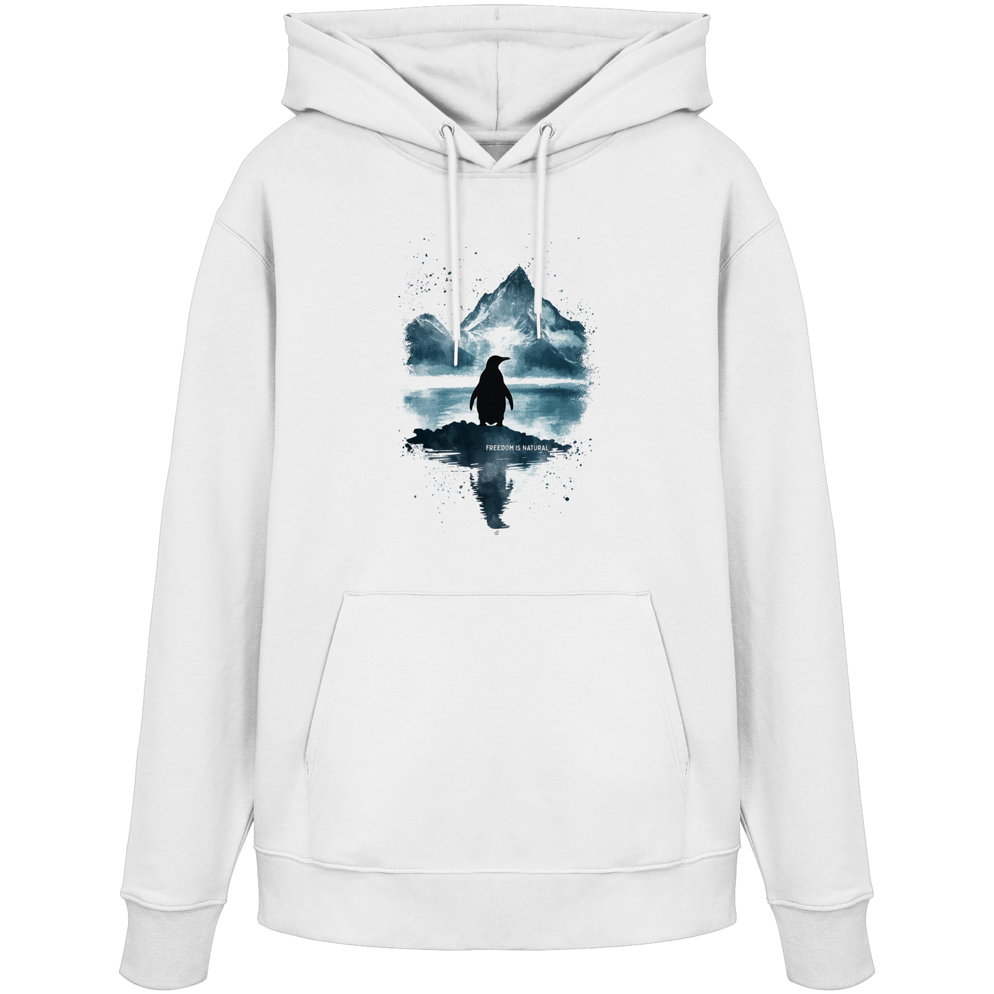 Pinguin Watercolor Style - Organic Hoodie