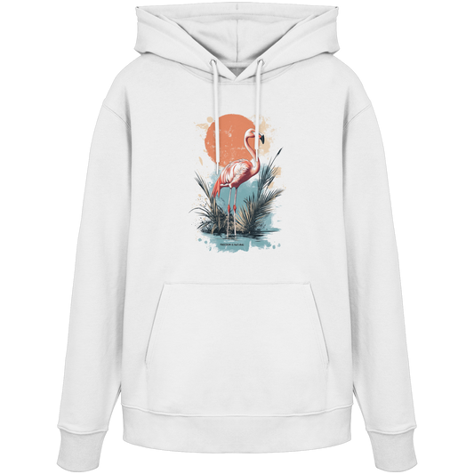 Flamingo Watercolor Style - Organic Hoodie Damen
