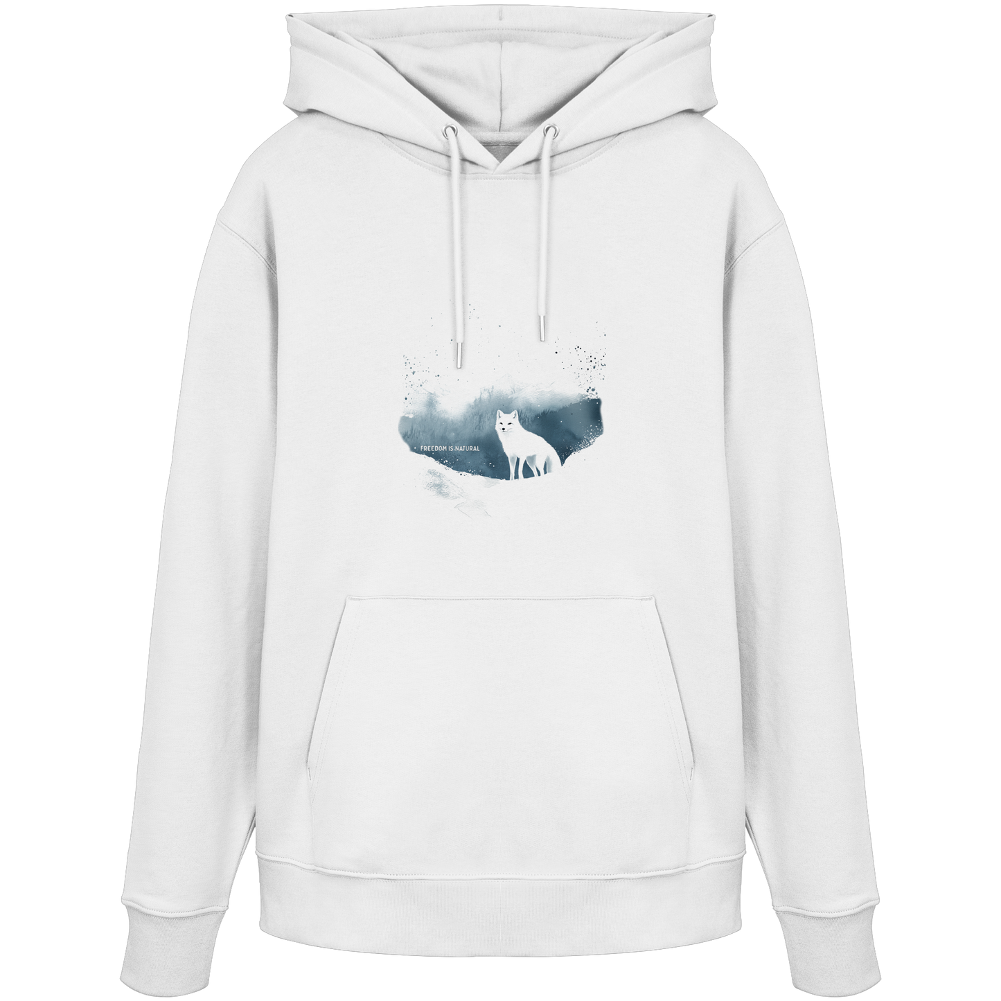 Schneefuchs Watercolor Style - Organic Hoodie
