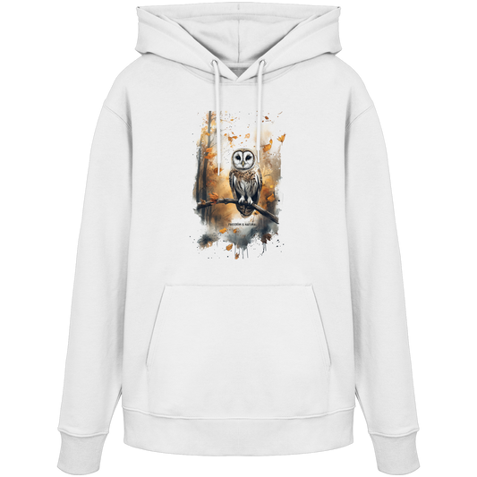 Eule Watercolor Style - Organic Hoodie Damen