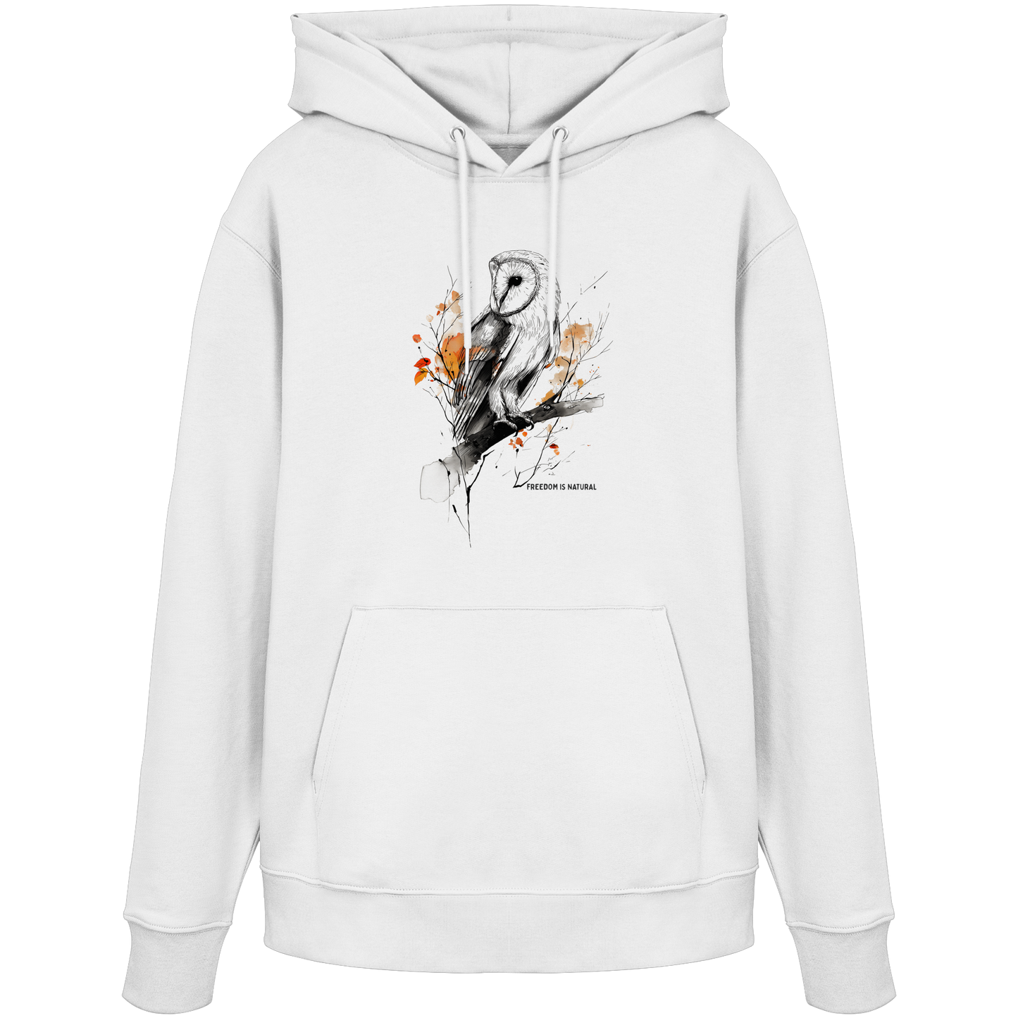 Eule Sketch Art Style - Organic Hoodie