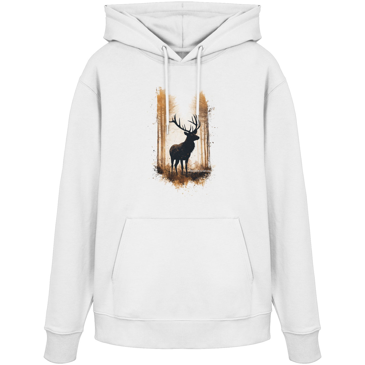 Hirsch Watercolor Style - Organic Hoodie