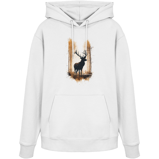 Hirsch Watercolor Style - Organic Hoodie Damen