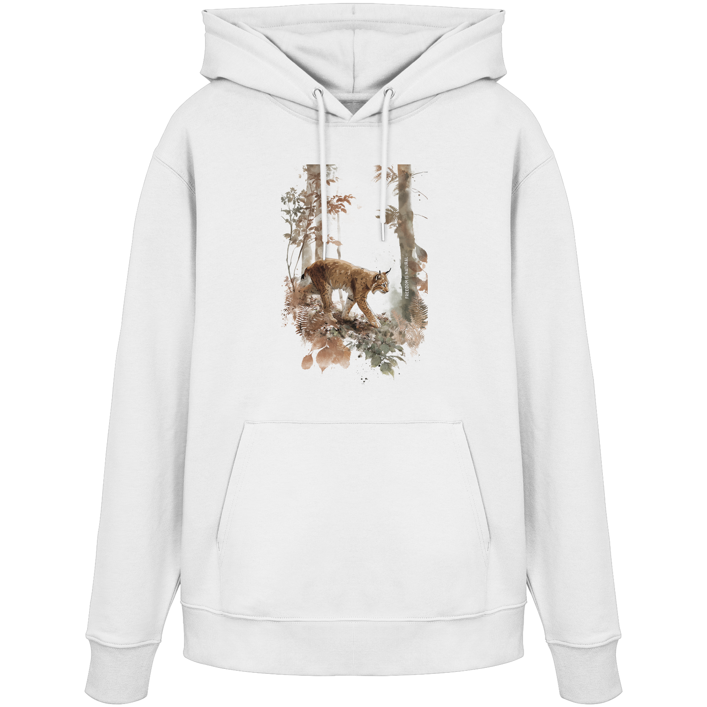 Luchs Watercolor Style - Organic Hoodie