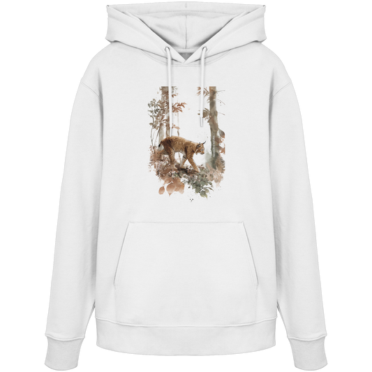 Luchs Watercolor Style - Organic Hoodie Damen