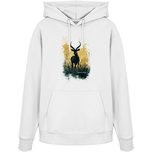Antilope Watercolor Style - Organic Hoodie Damen