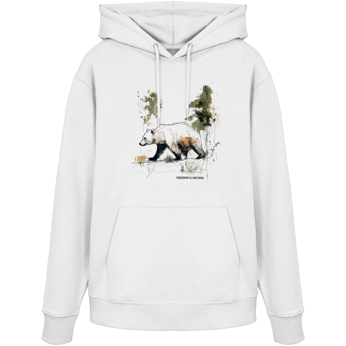 Bär Sketch Art Style - Organic Hoodie