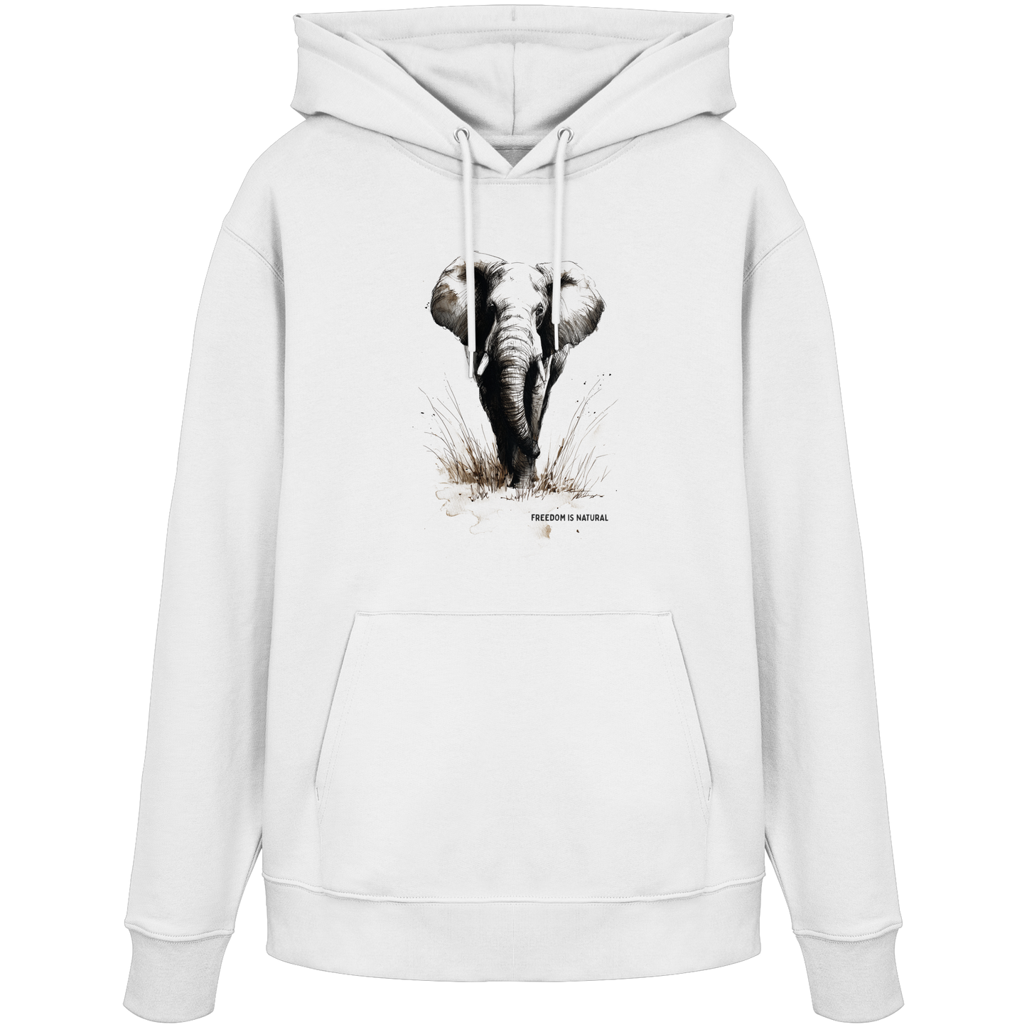 Elefant Sketch Art Style - Organic Hoodie