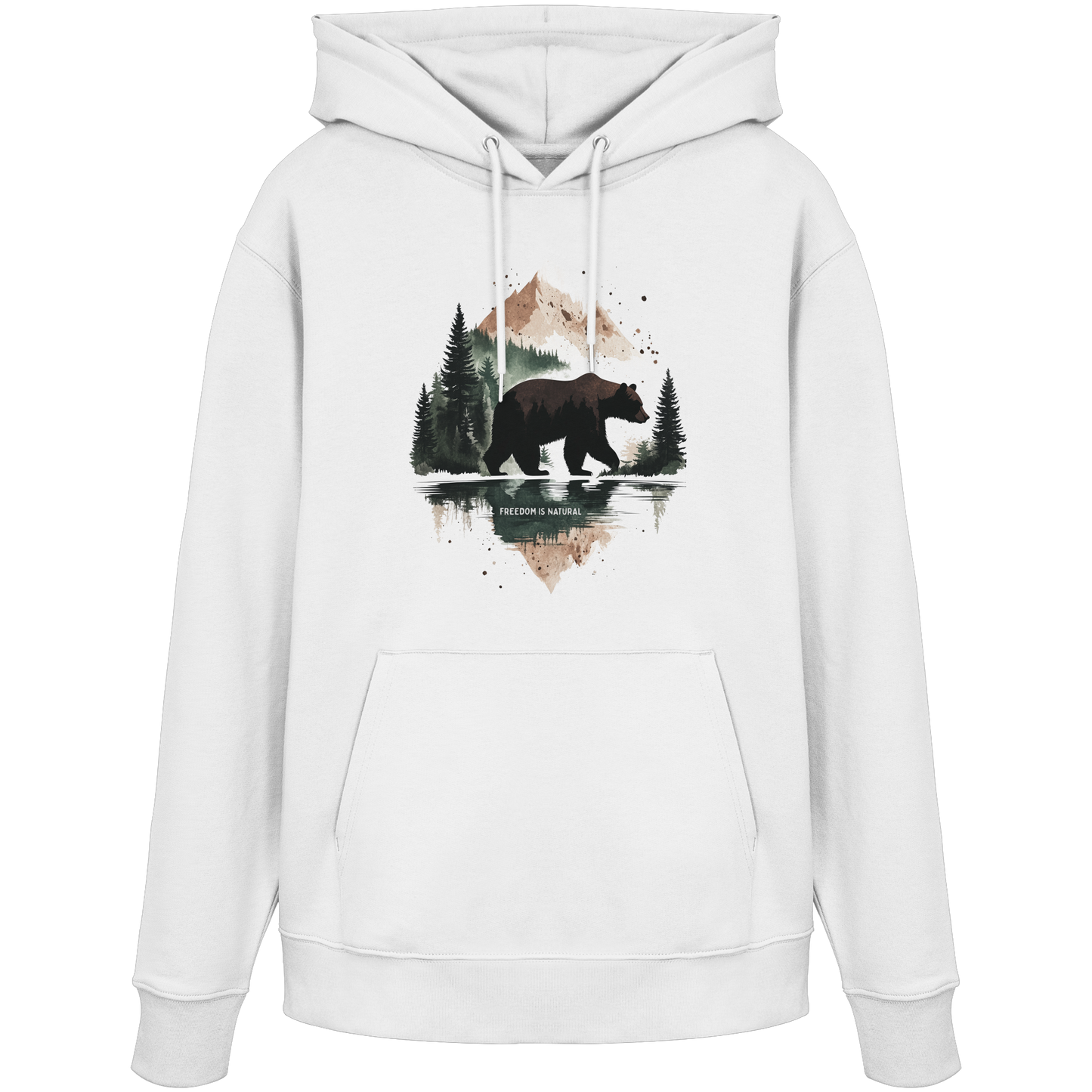 Bär Watercolor Style - Organic Hoodie