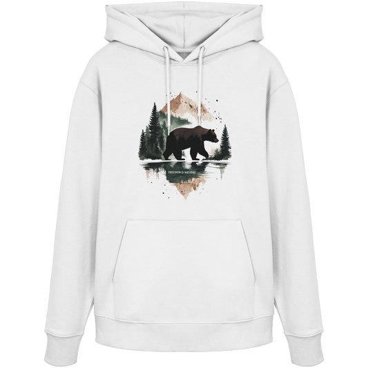 Bär Watercolor Style - Organic Hoodie Damen