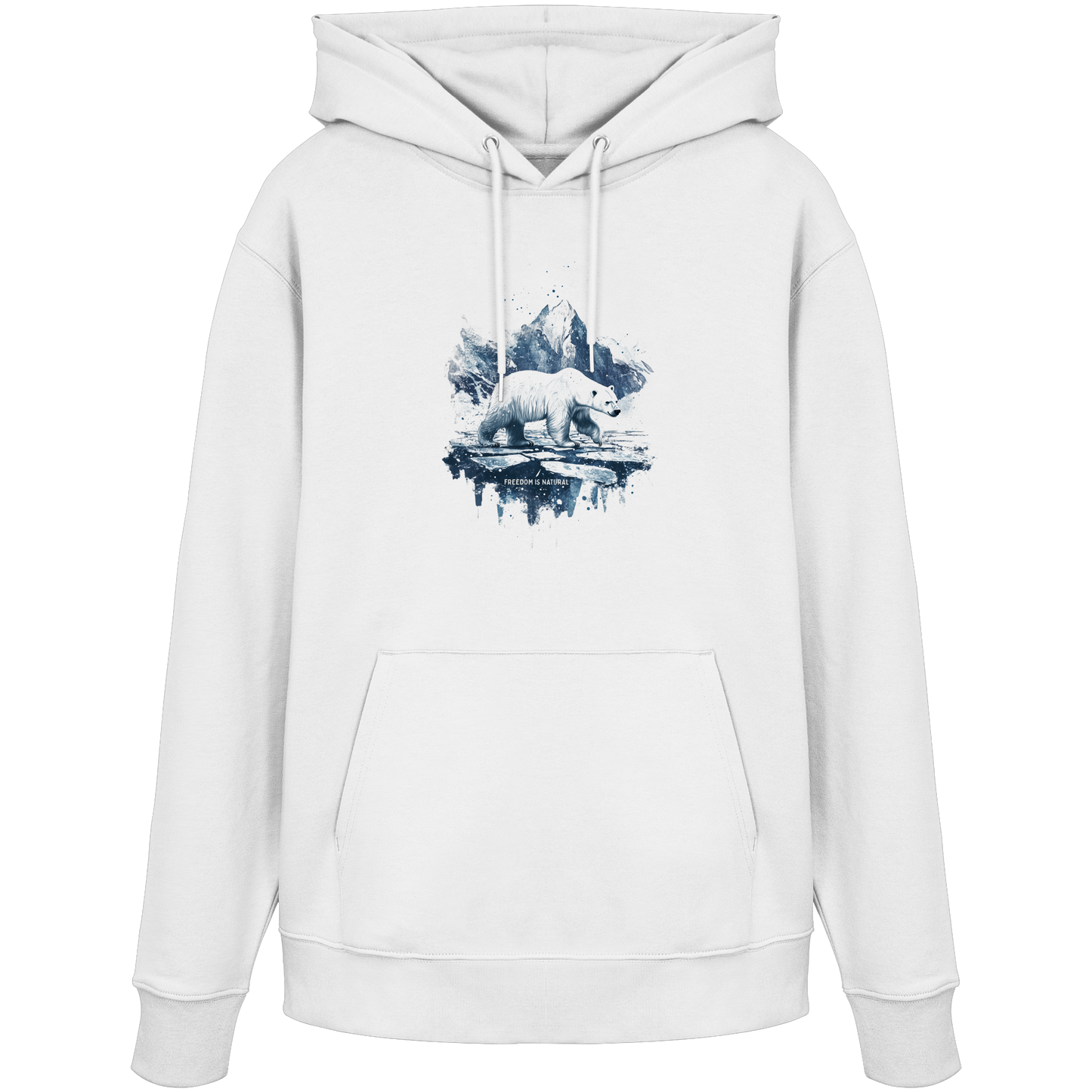 Eisbär Watercolor Style - Organic Hoodie