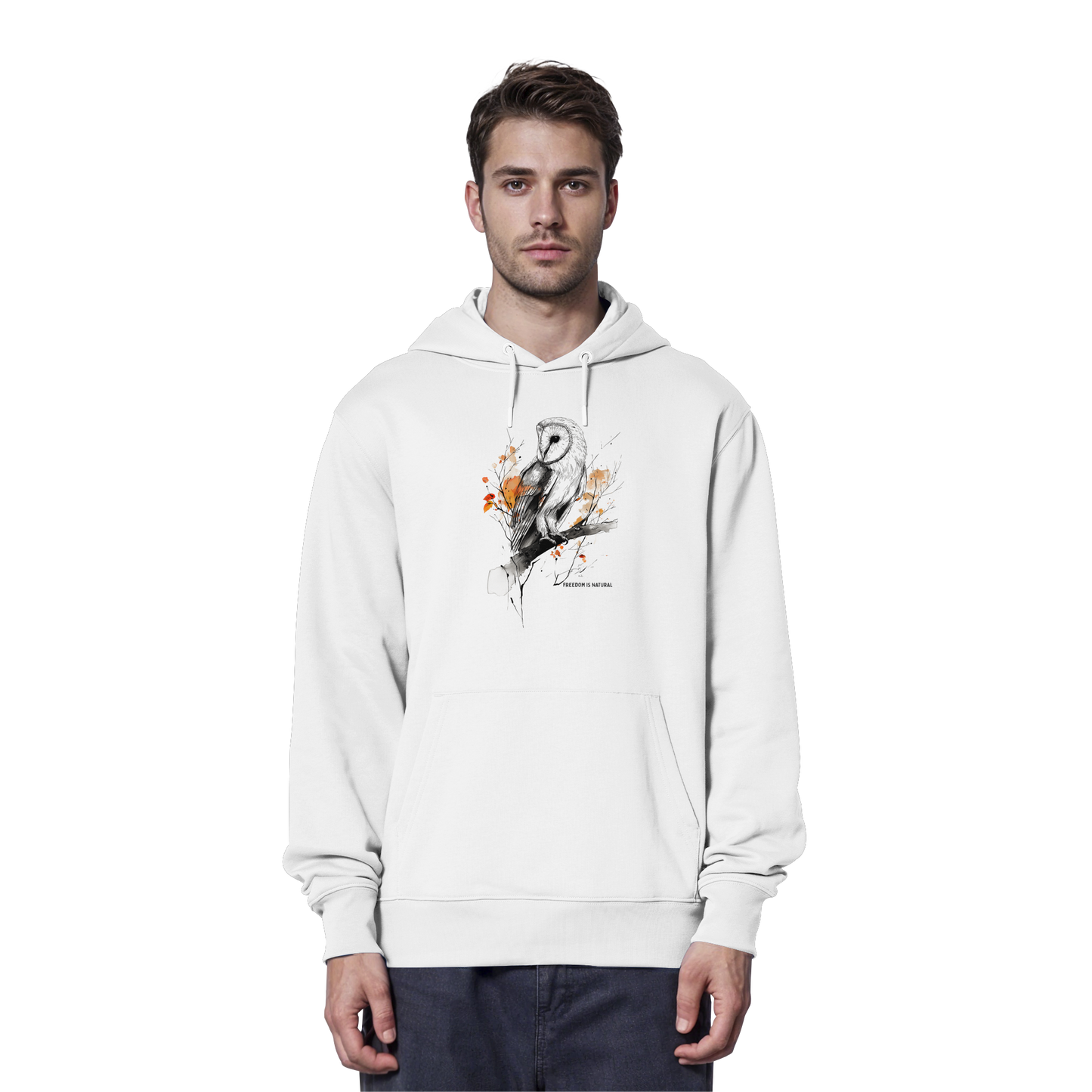 Eule Sketch Art Style - Organic Hoodie