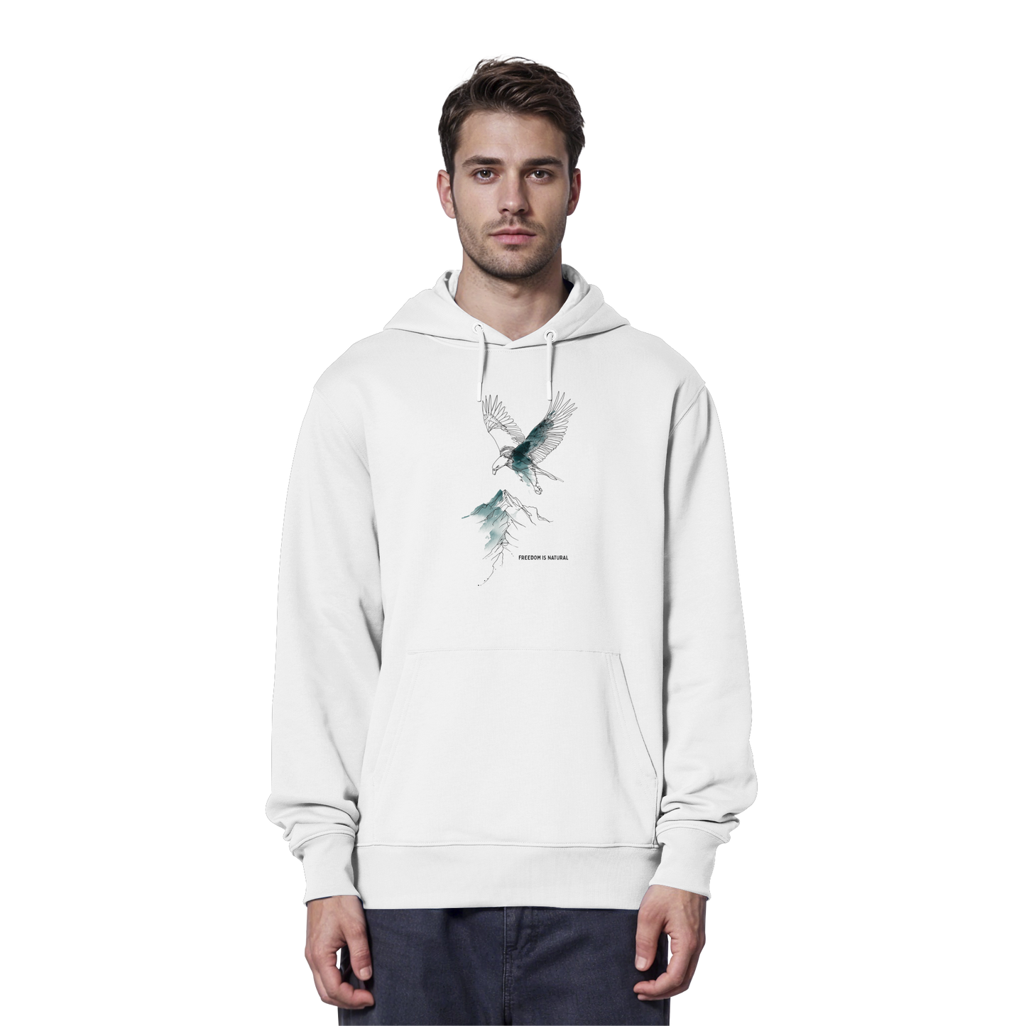 Adler Sketch Art Style - Organic Hoodie