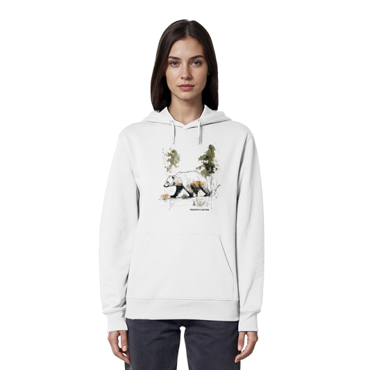 Bär Sketch Art Style - Organic Hoodie Damen