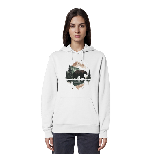 Bär Watercolor Style - Organic Hoodie Damen