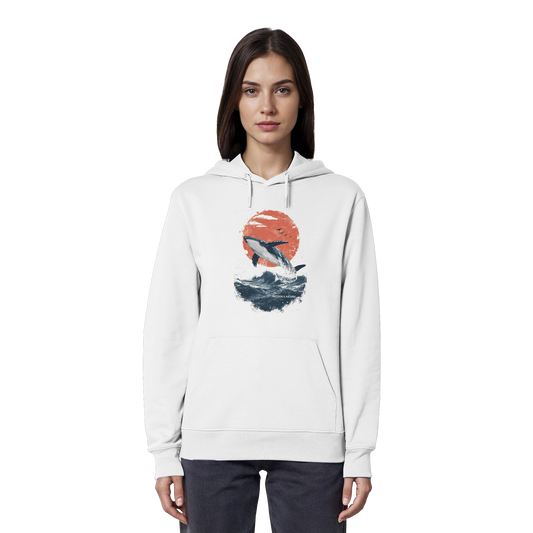 Wal Watercolor Style - Organic Hoodie Damen