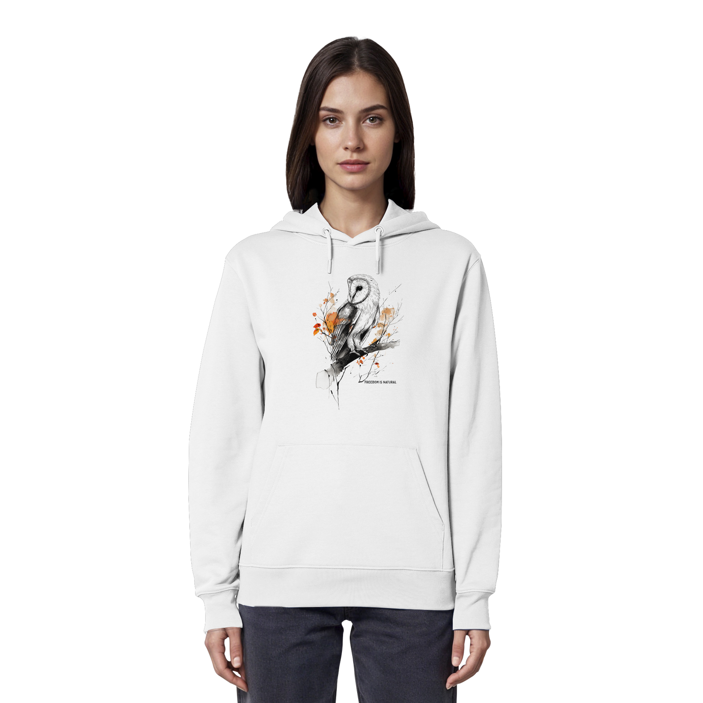 Eule Sketch Art Style - Organic Hoodie Damen