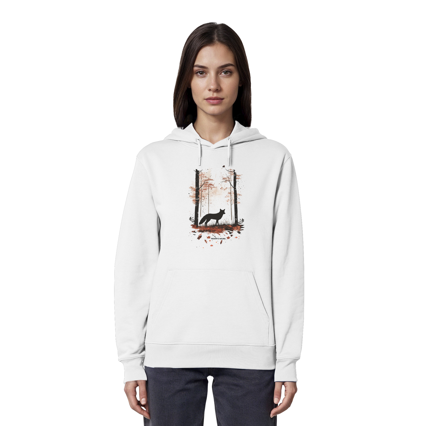 Fuchs Watercolor Style - Organic Hoodie Damen