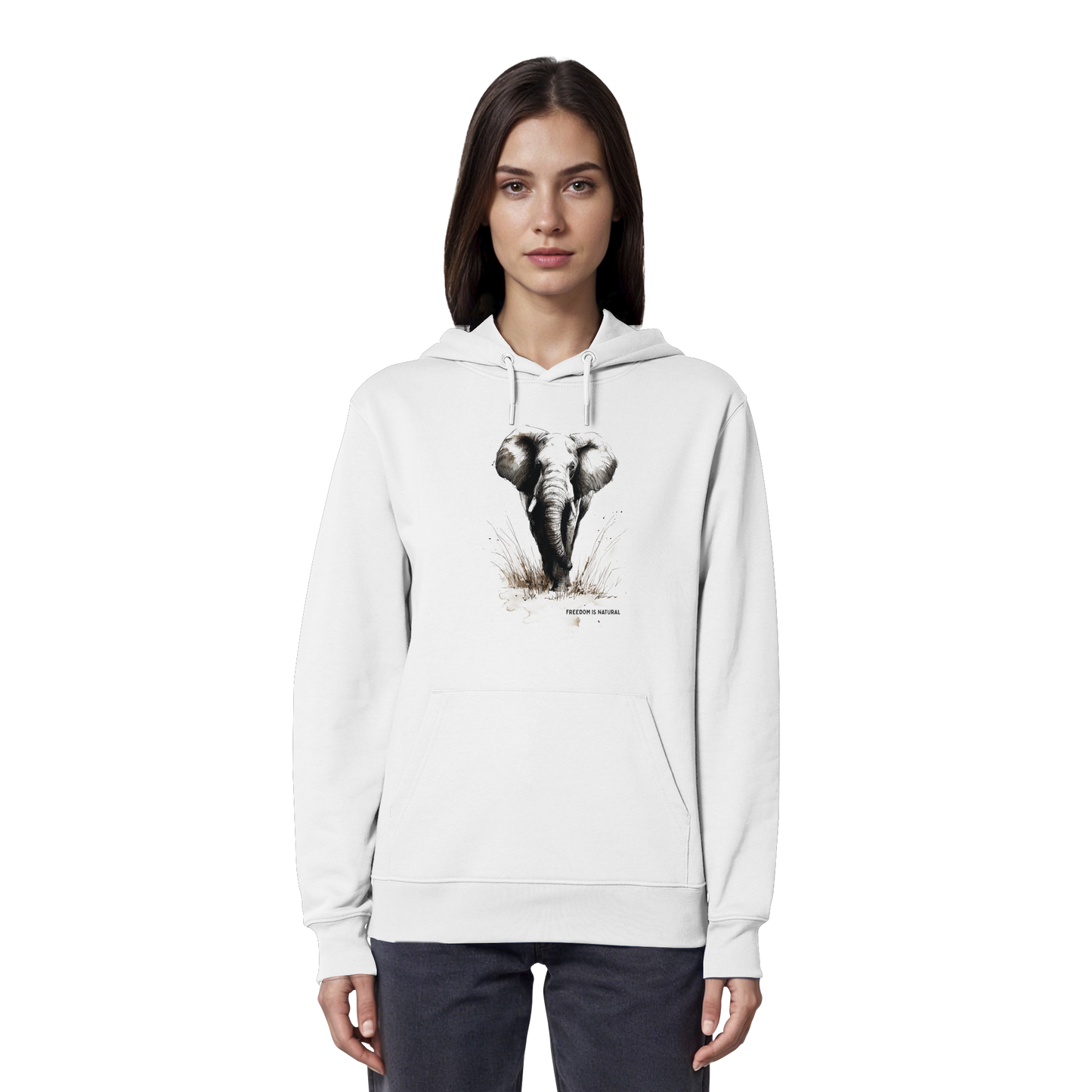 Elefant Sketch Art Style - Organic Hoodie Damen