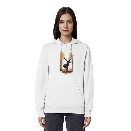 Hirsch Watercolor Style - Organic Hoodie Damen