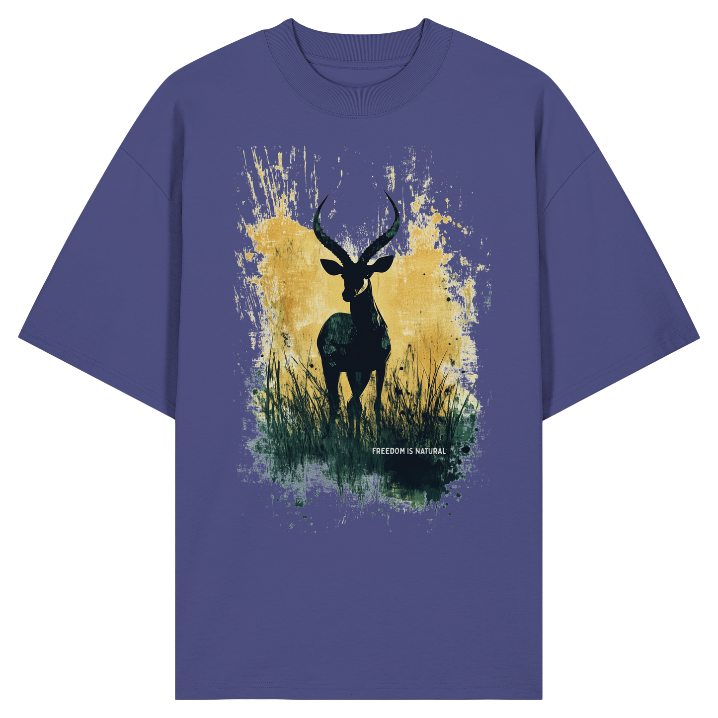 Antilope Watercolor Style - Unisex Organic Oversize Shirt