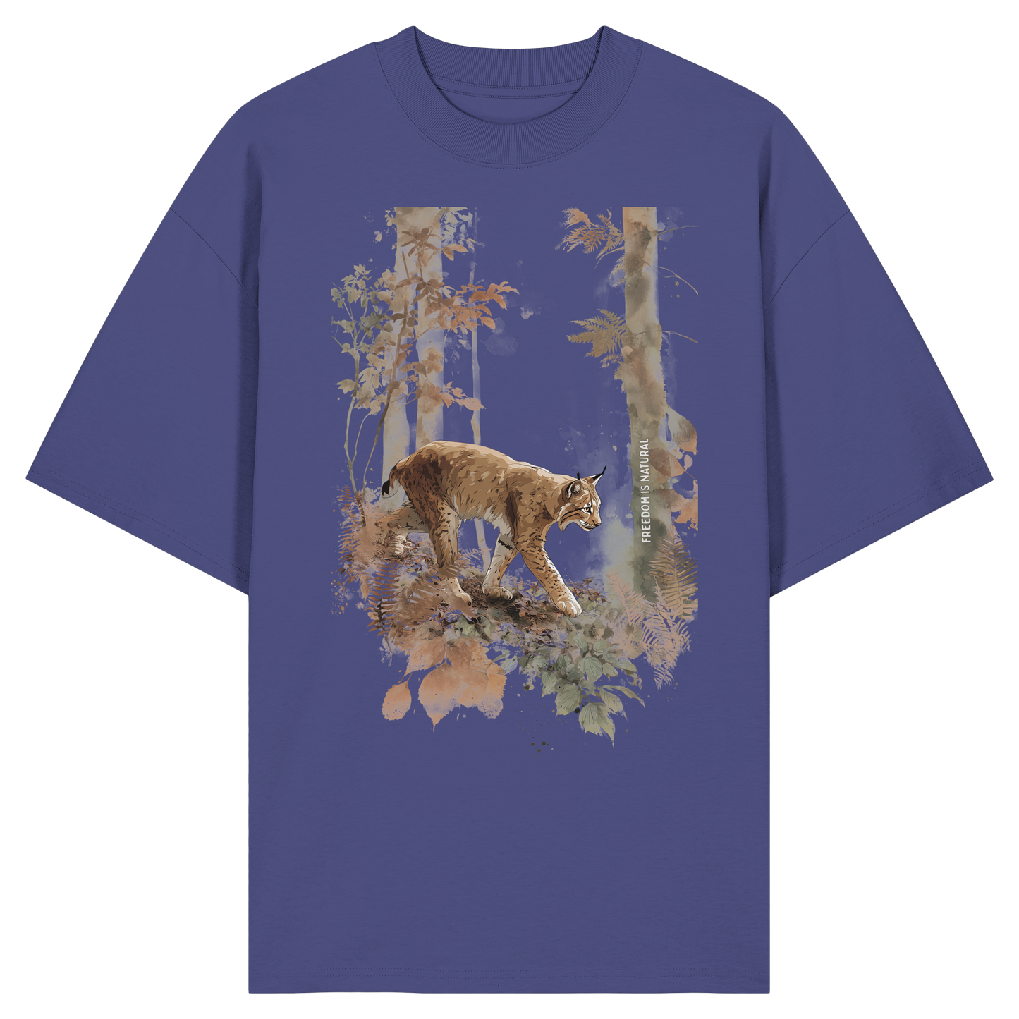 Luchs Watercolor Style - Organic Oversize Shirt