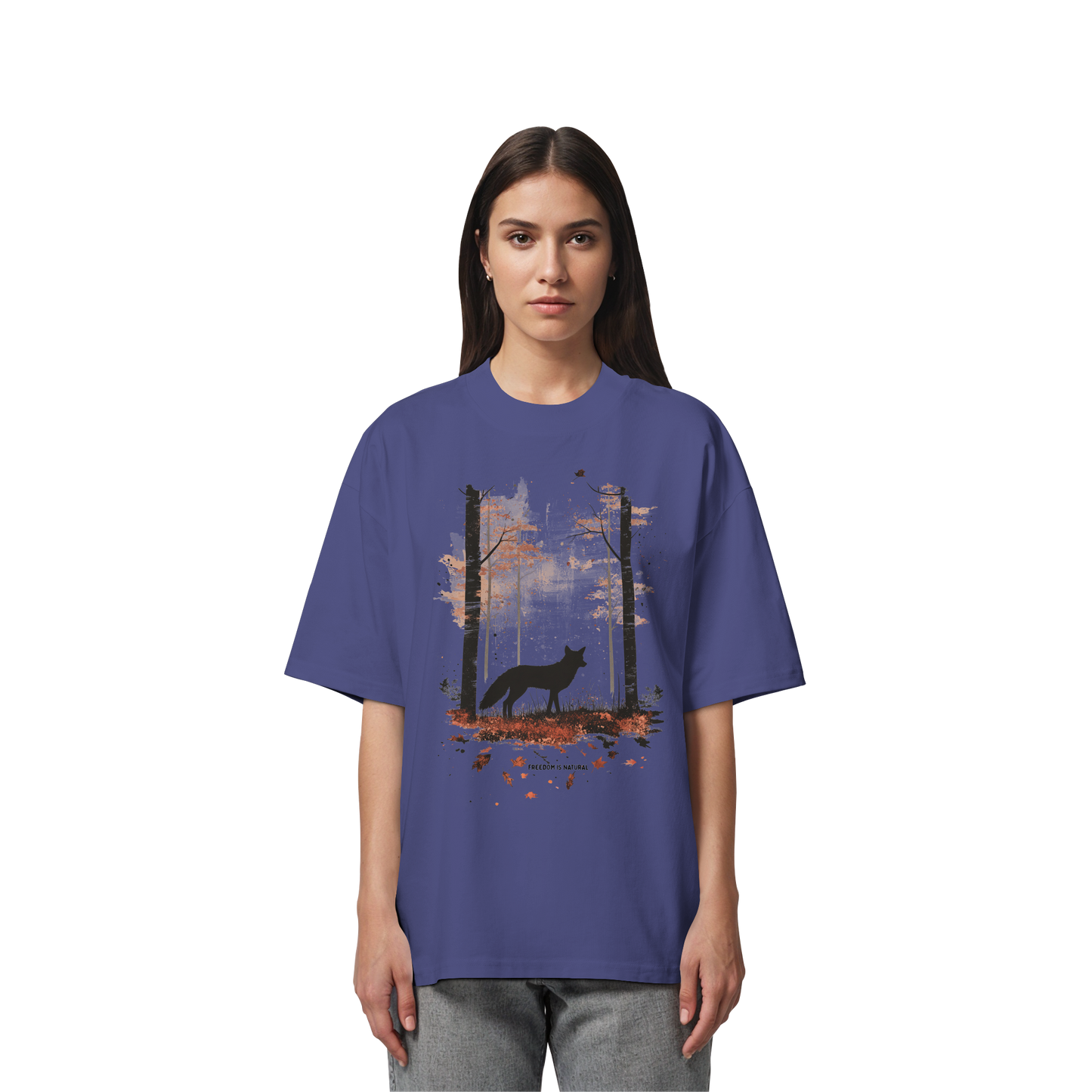 Fuchs Watercolor Style - Organic Oversize Shirt