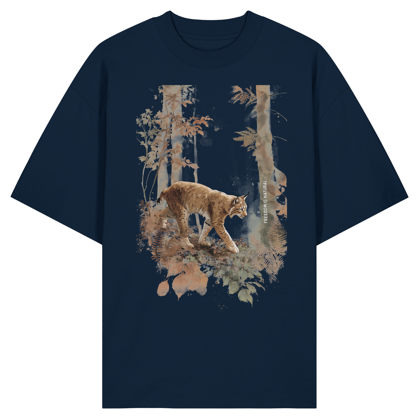 Luchs Watercolor Style - Organic Oversize Shirt
