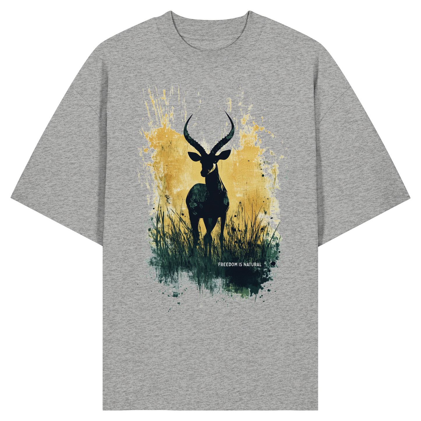 Antilope Watercolor Style - Unisex Organic Oversize Shirt