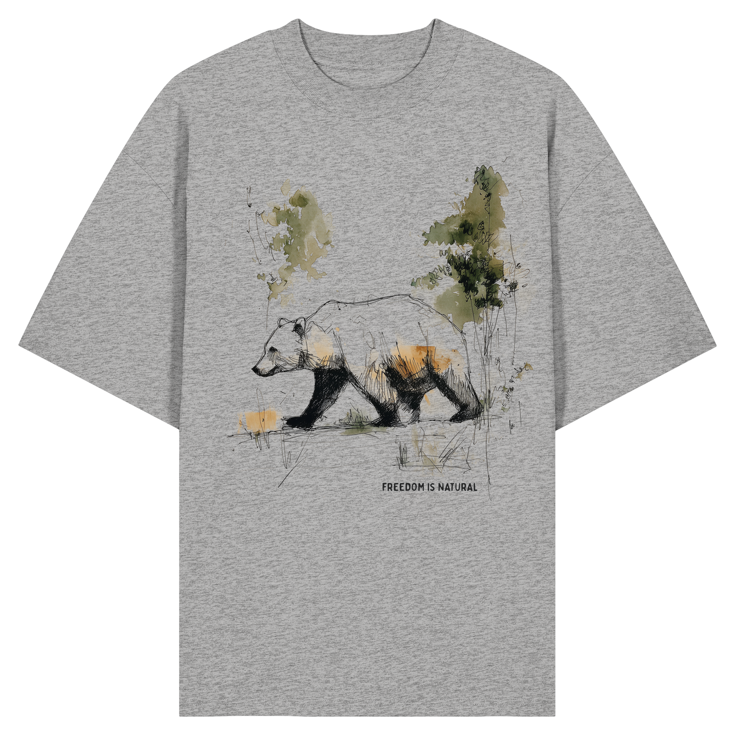 Bär Sketch Art Style - Organic Oversize Shirt