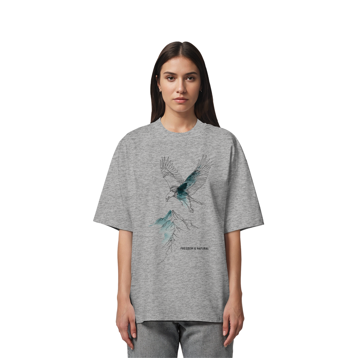 Adler Sketch Art Style - Organic Oversize Shirt