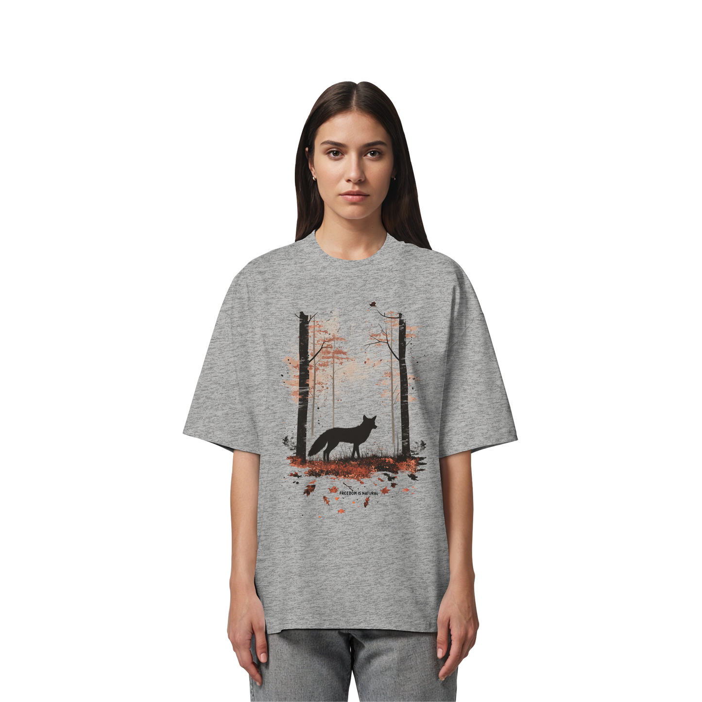 Fuchs Watercolor Style - Organic Oversize Shirt