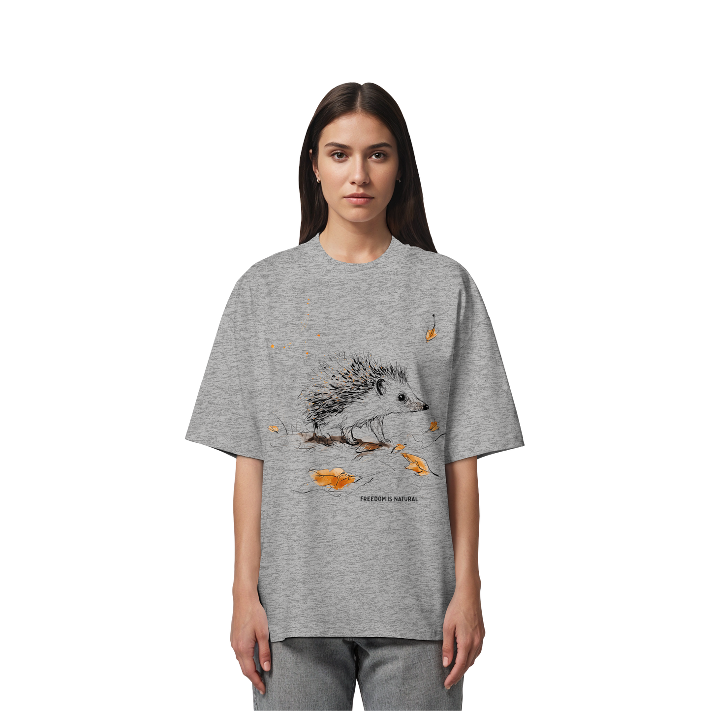 Igel Sketch Art Style - Organic Oversize Shirt