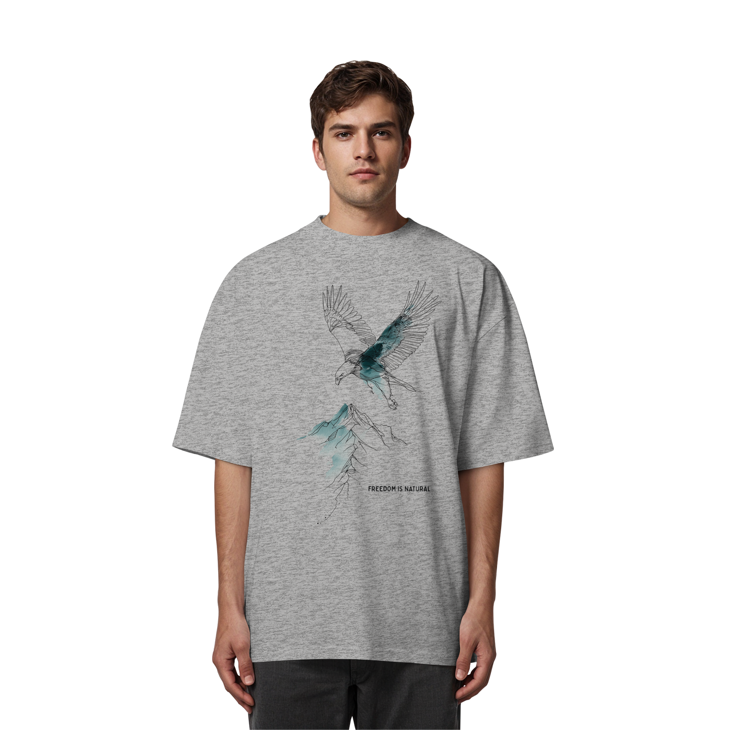 Adler Sketch Art Style - Organic Oversize Shirt