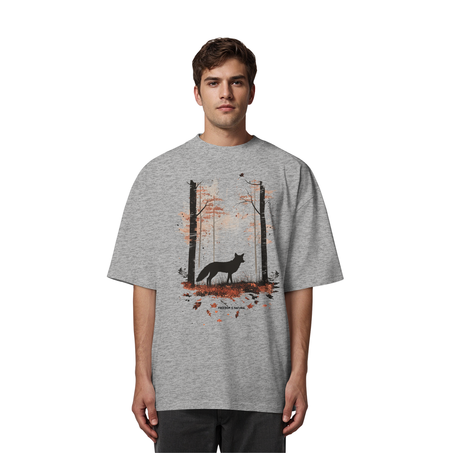 Fuchs Watercolor Style - Organic Oversize Shirt