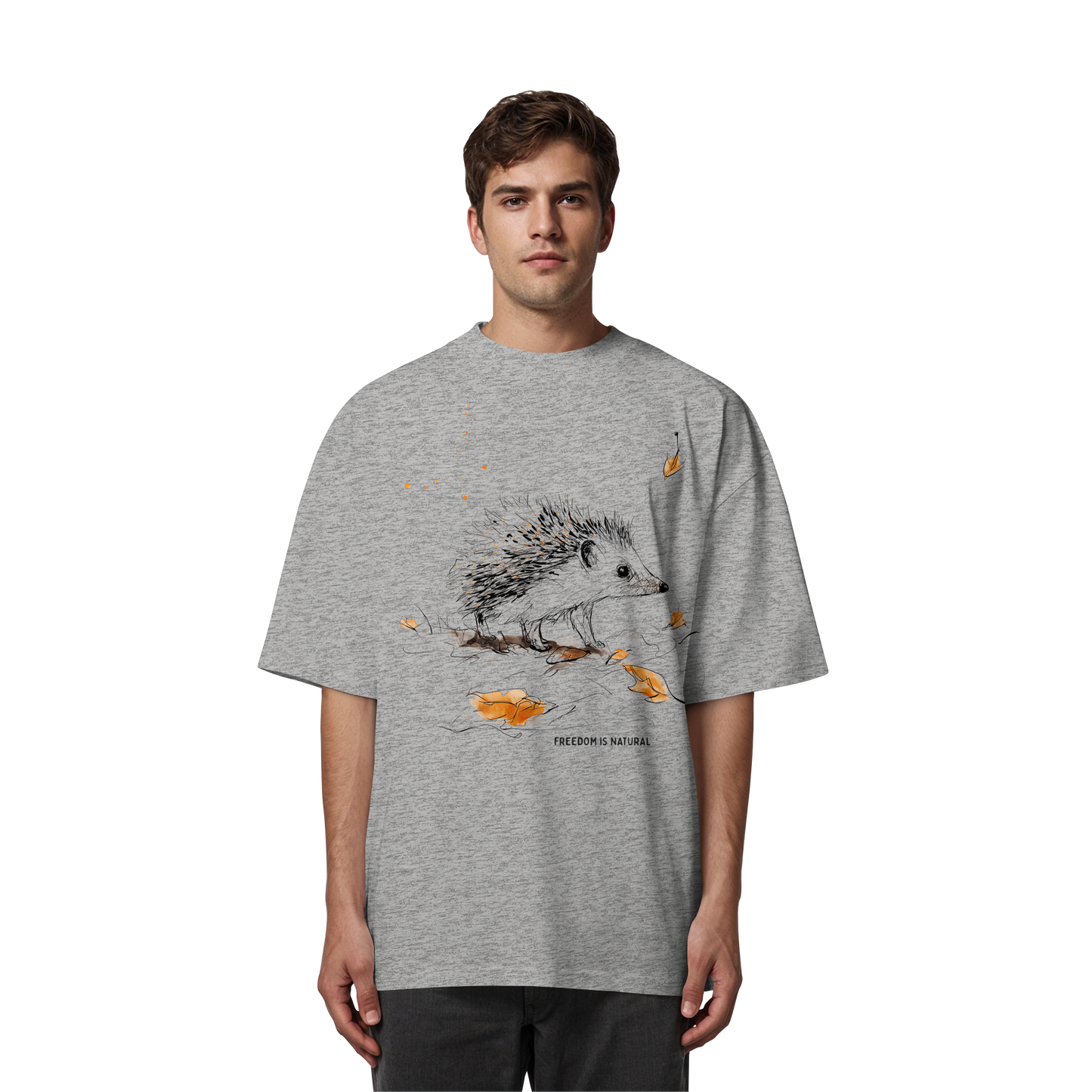 Igel Sketch Art Style - Organic Oversize Shirt