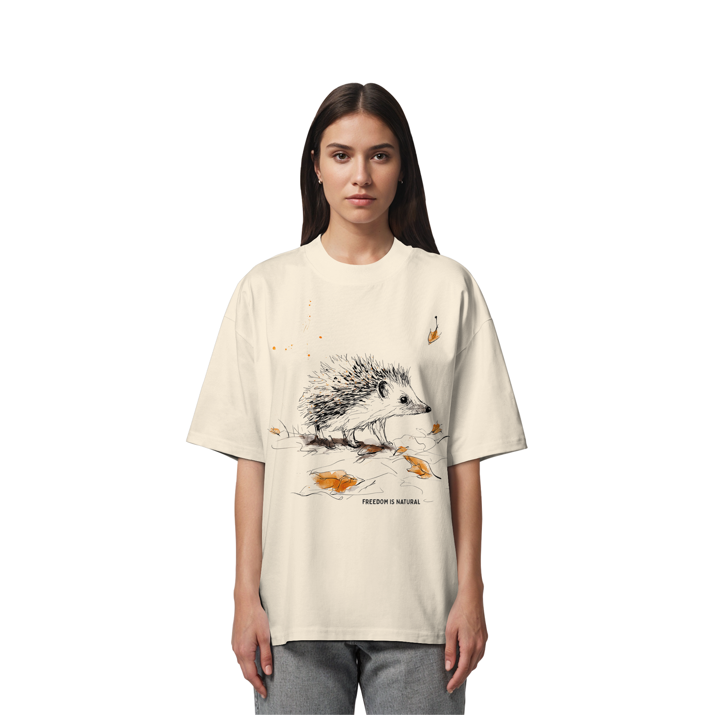 Igel Sketch Art Style - Organic Oversize Shirt