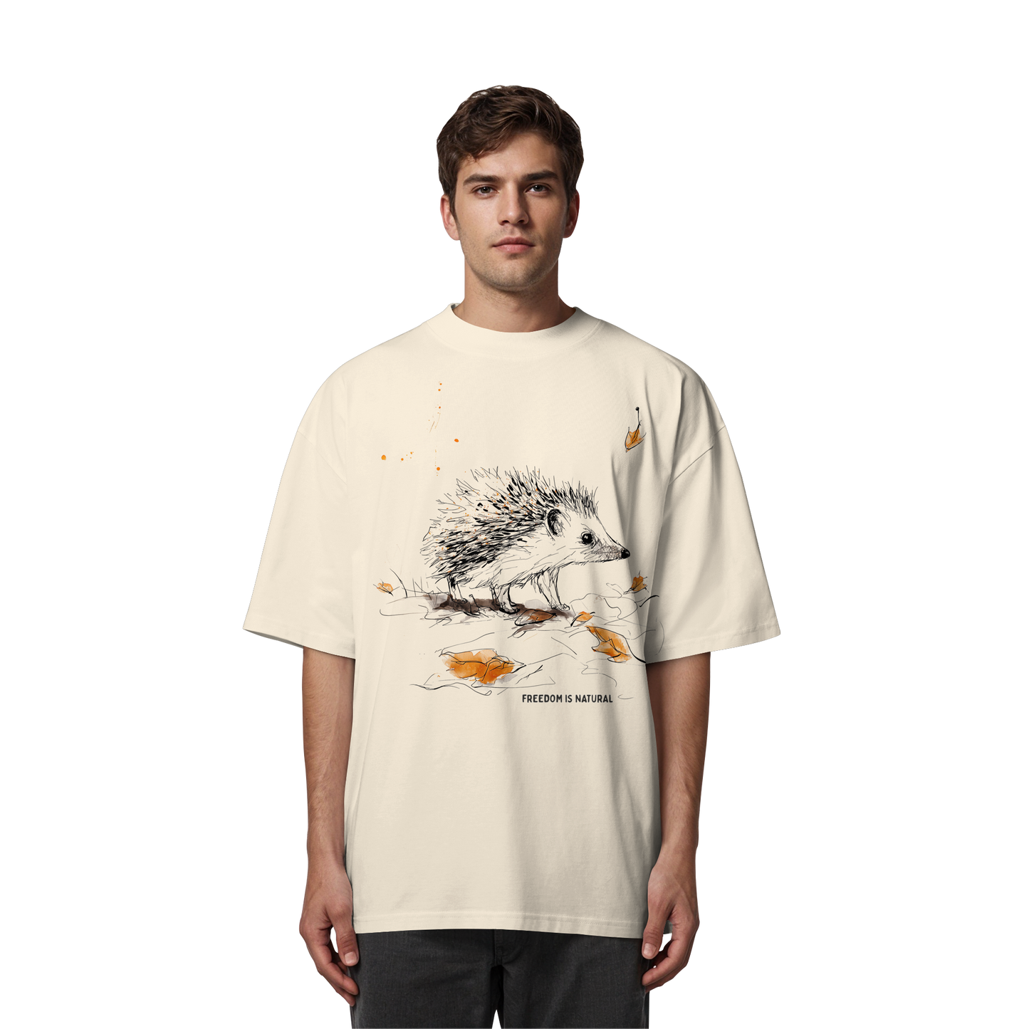 Igel Sketch Art Style - Organic Oversize Shirt