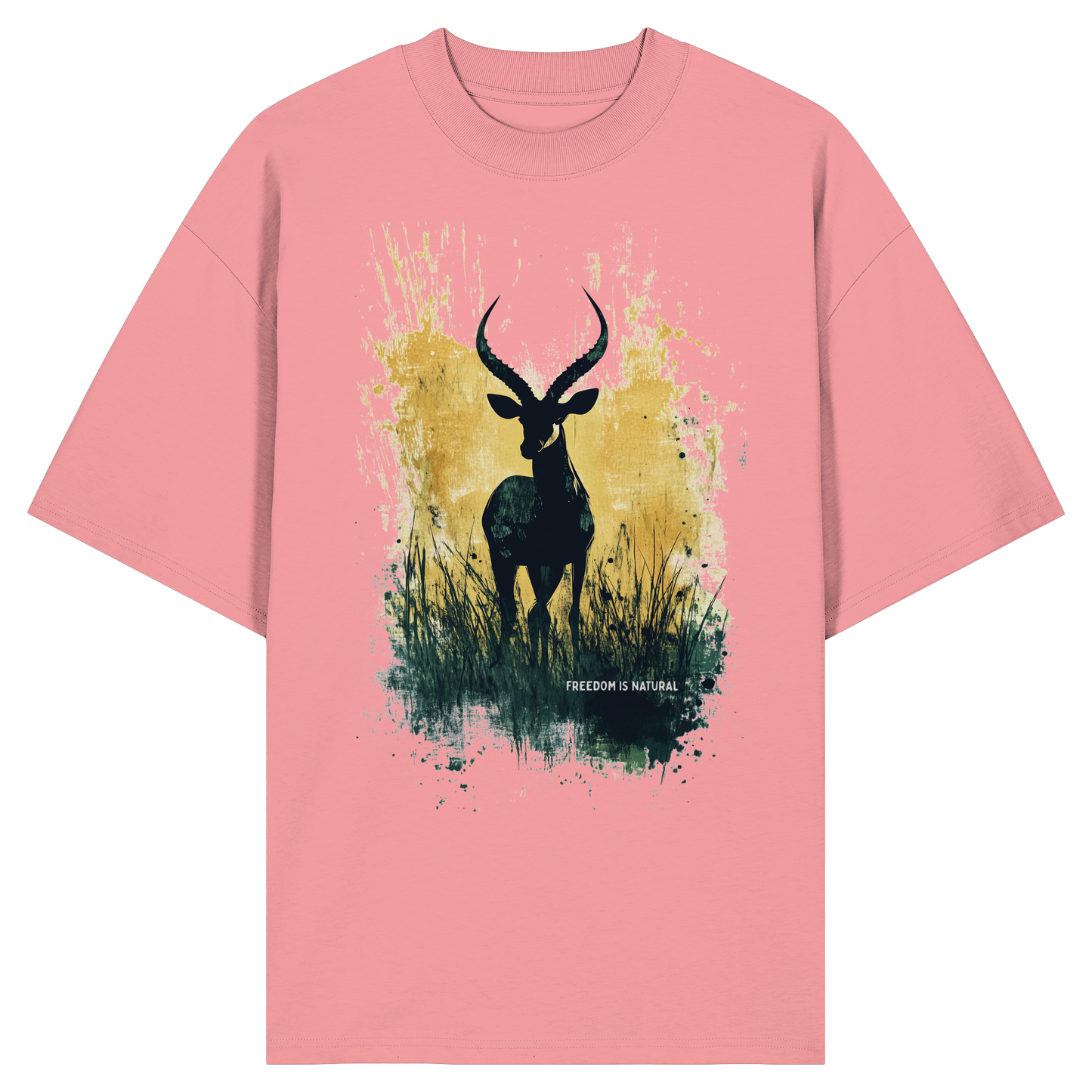 Antilope Watercolor Style - Unisex Organic Oversize Shirt