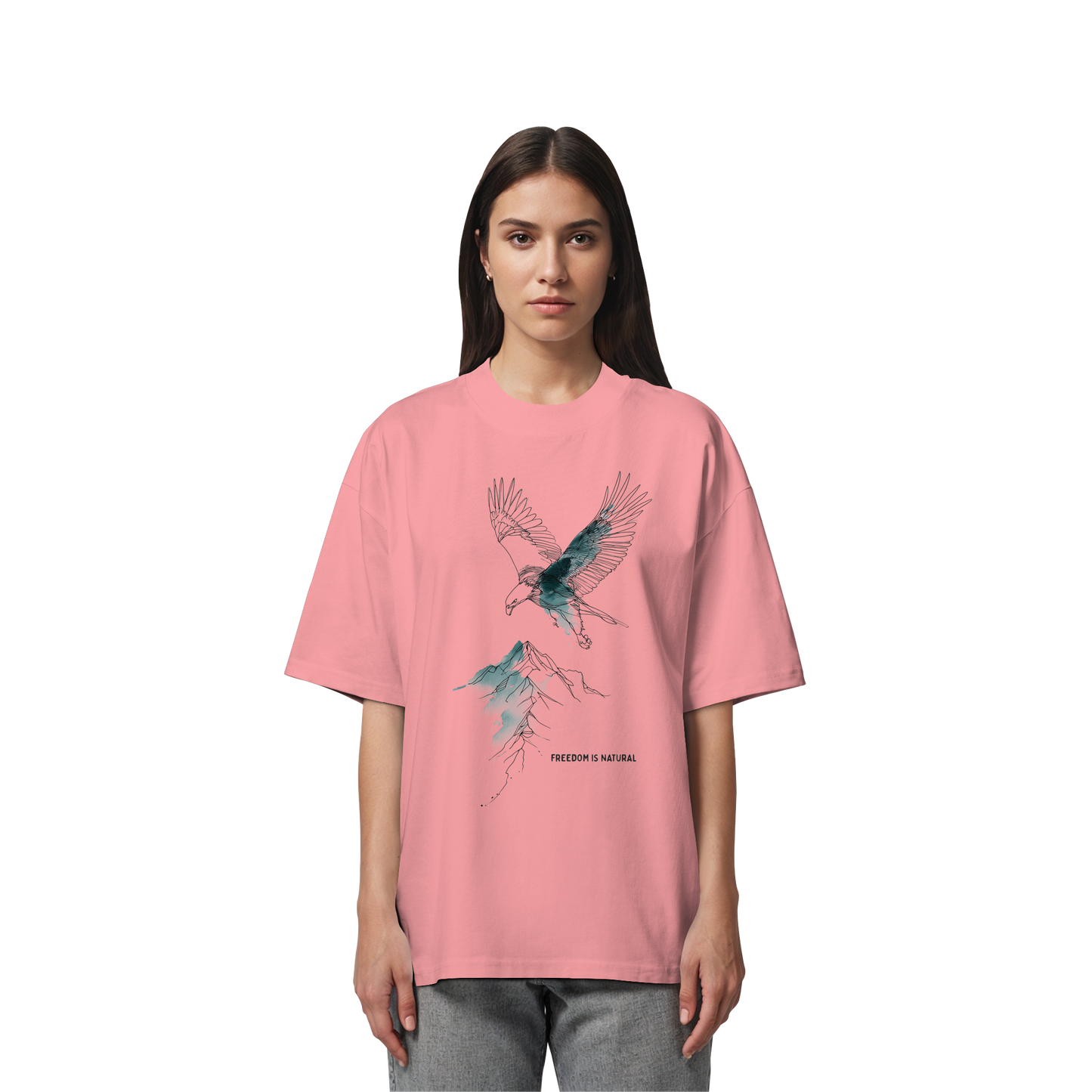 Adler Sketch Art Style - Organic Oversize Shirt