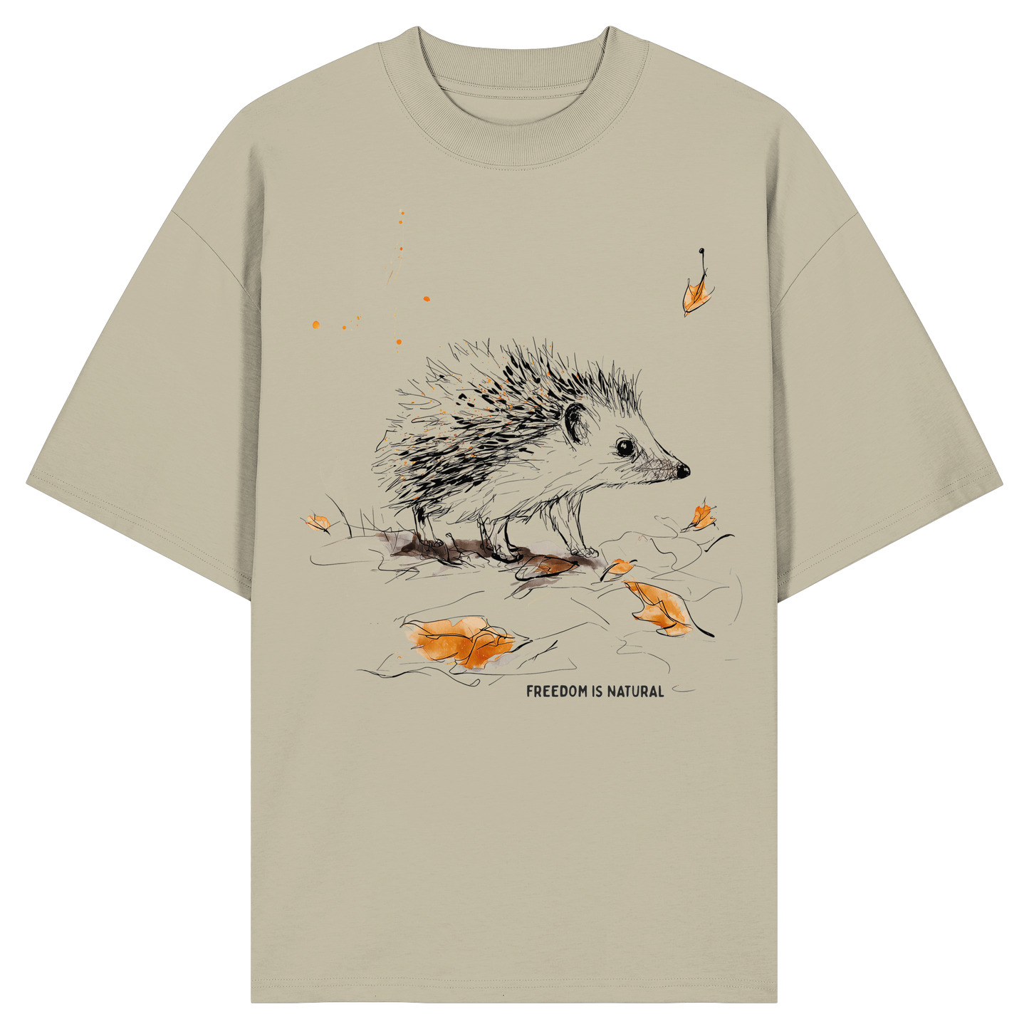 Igel Sketch Art Style - Organic Oversize Shirt