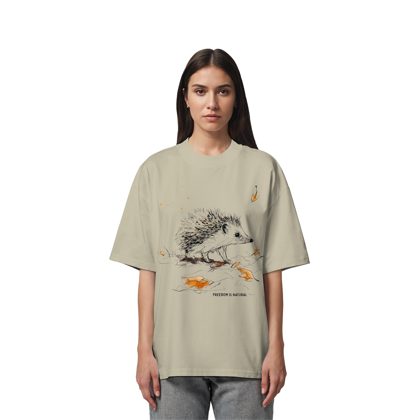 Igel Sketch Art Style - Organic Oversize Shirt