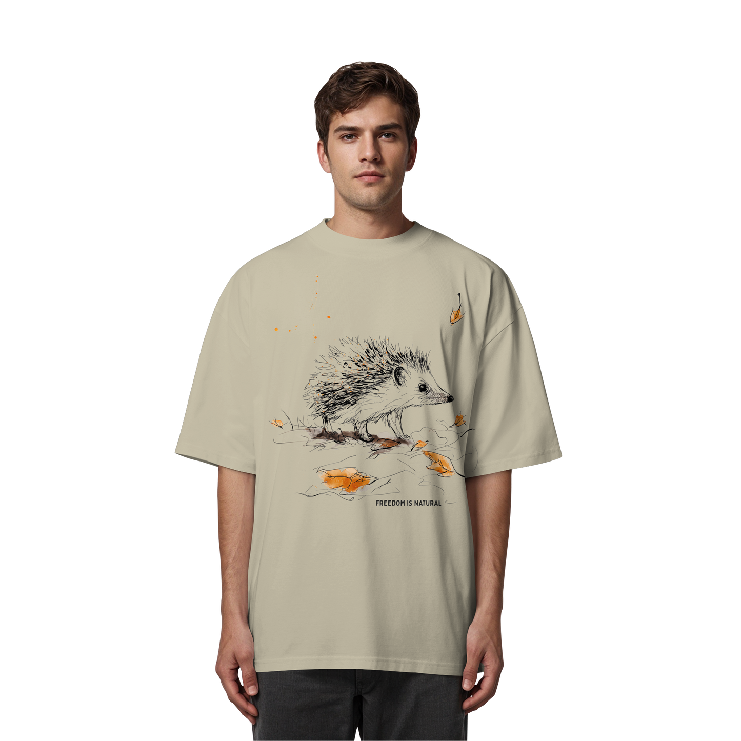 Igel Sketch Art Style - Organic Oversize Shirt