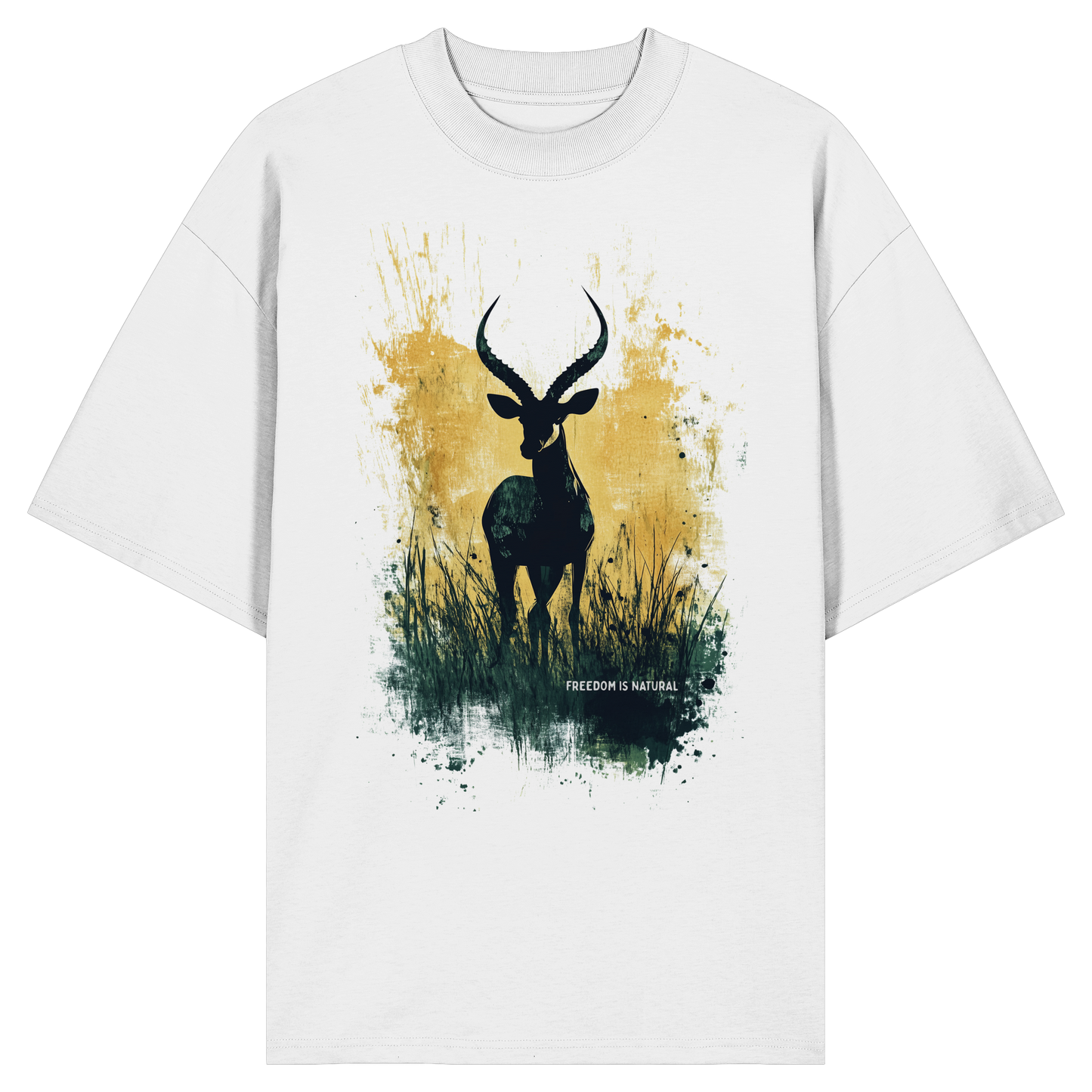 Antilope Watercolor Style - Unisex Organic Oversize Shirt