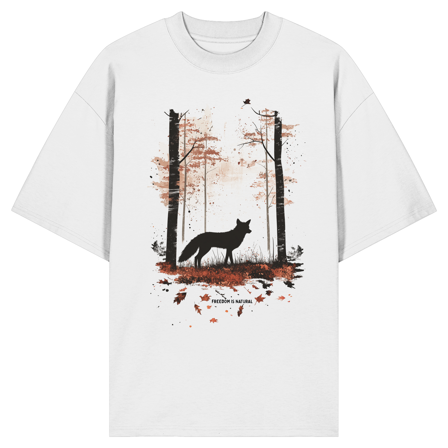 Fuchs Watercolor Style - Organic Oversize Shirt