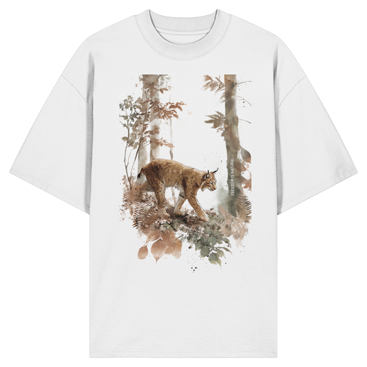 Luchs Watercolor Style - Organic Oversize Shirt