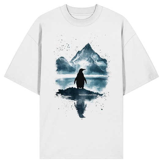 Pinguin Watercolor Style - Organic Oversize Shirt
