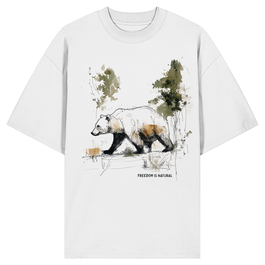 Bär Sketch Art Style - Organic Oversize Shirt