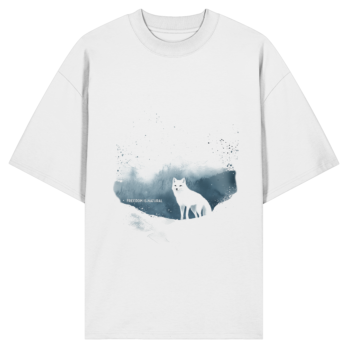 Schneefuchs Watercolor Style - Organic Oversize Shirt