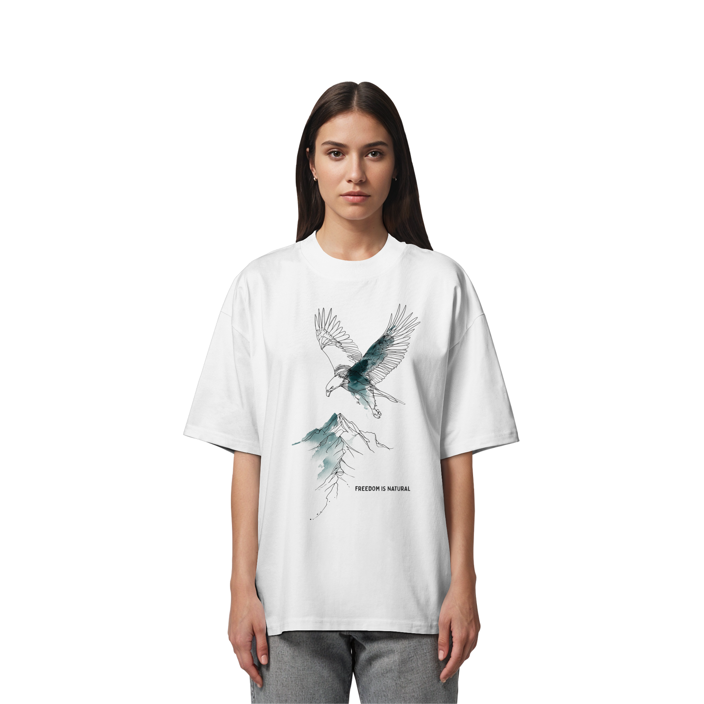 Adler Sketch Art Style - Organic Oversize Shirt